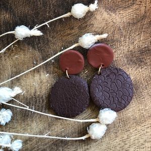 Handmade polymer clay earrings in the style Jenna